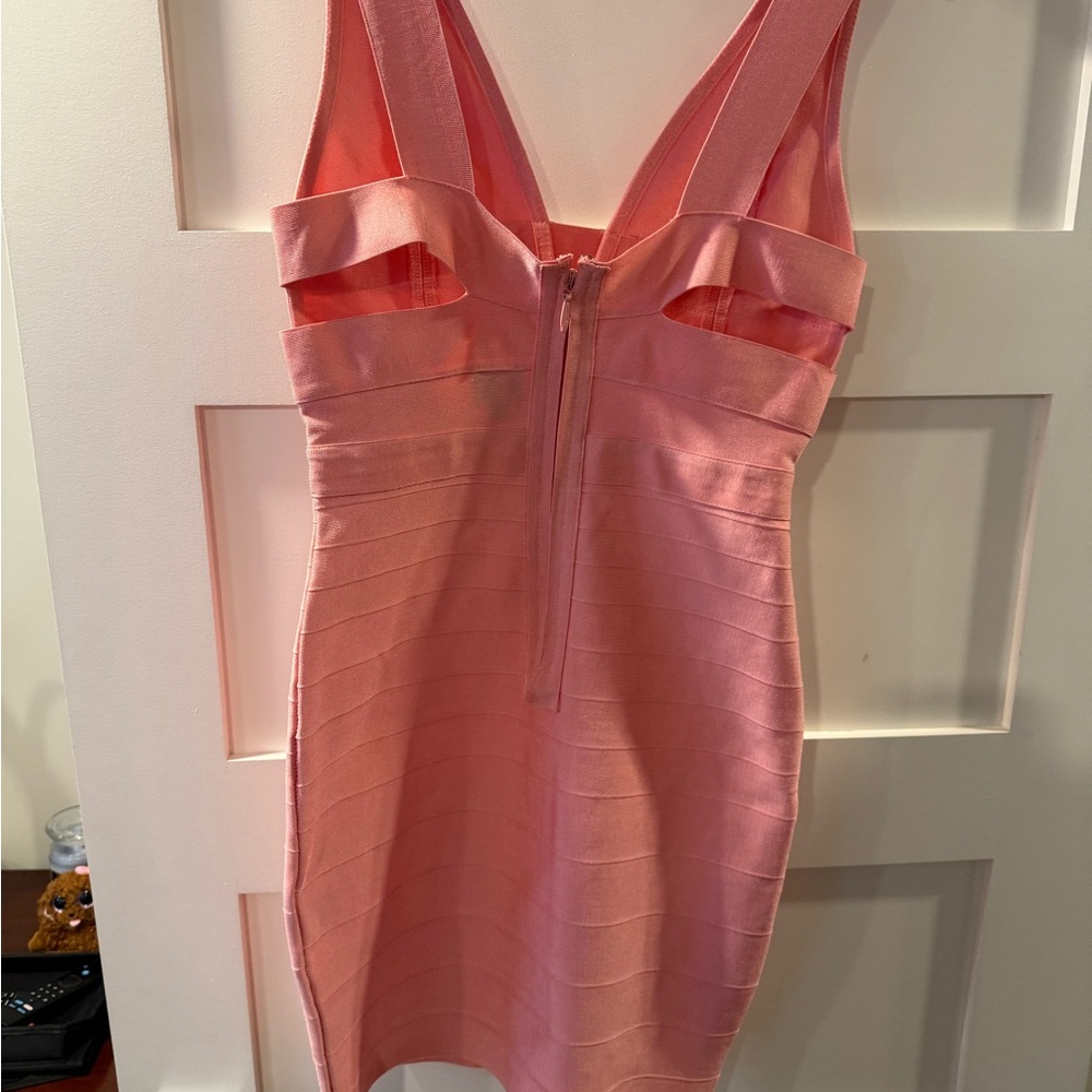 PINK SPANDEX DRESS - Picture 2 of 3